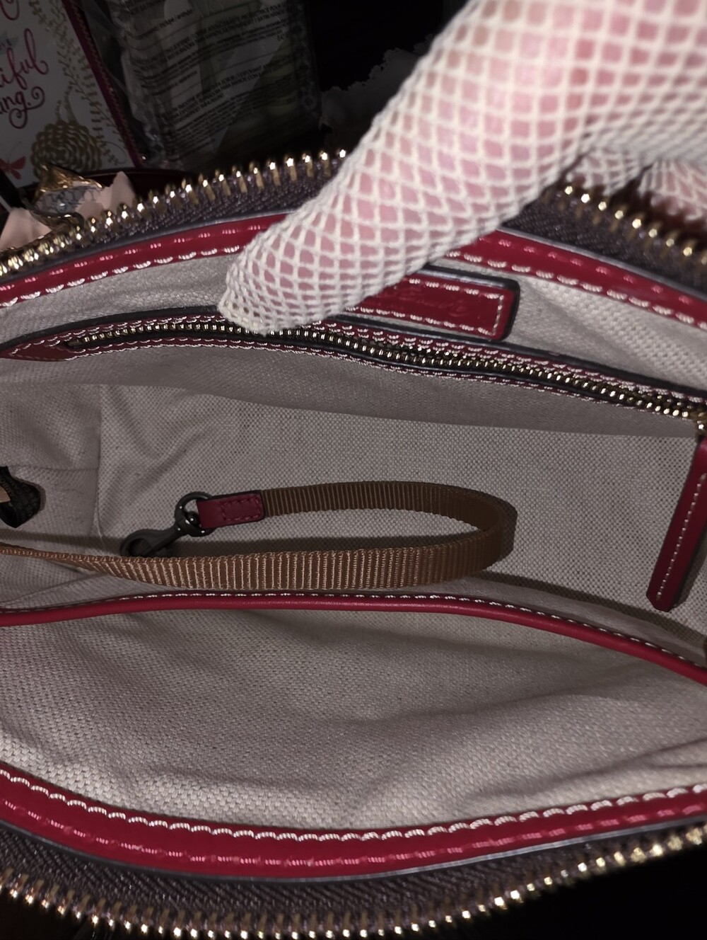 Dooney & Bourke Penrose Red Leather Hobo Bag - Picture 12 of 15